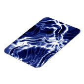 Blauw golvend patroon magneet (Linkerzijde)