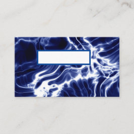 Blauw golvend patroon  plaatskaartje