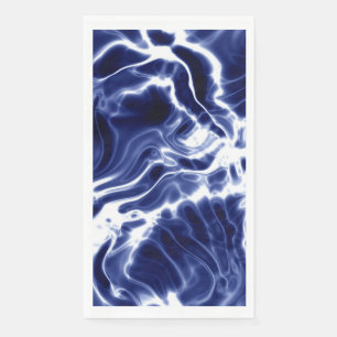 Blauw golvend patroon servet