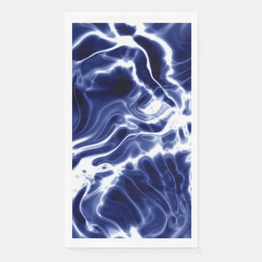 Blauw golvend patroon servet (Voorkant)