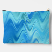 Blauw golvende abstracte grote accessoiretas etui (Achterkant)
