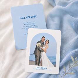 Blauw Golvende Cabana Bruiloft Save The Day Date