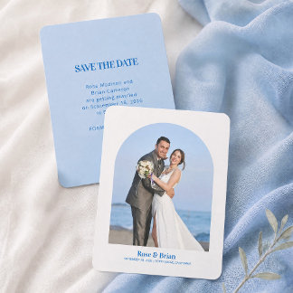 Blauw Golvende Cabana Bruiloft Save The Day Date
