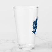 Blauw Gotisch Revival Leeuwenglas Glas (Rechts)