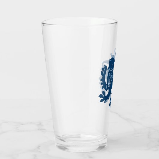 Blauw Gotisch Revival Leeuwenglas Glas (Rechts)