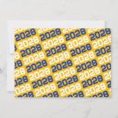 Blauw & Goud 3 Foto Afstuderen Dank u Kaart (Achterkant)