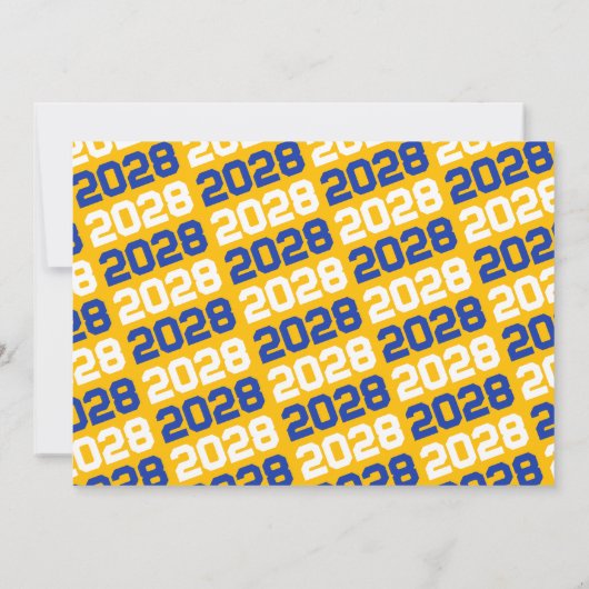 Blauw & Goud 3 Foto Afstuderen Dank u Kaart (Achterkant)