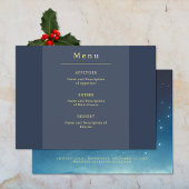 Blauw Goud Aangepast Plat Menu