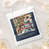 Blauw Goud Aangepaste Tekst Foto Voorkeur Tassen Bedankzakje (Geknipt)