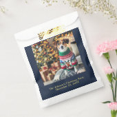 Blauw Goud Aangepaste Tekst Foto Voorkeur Tassen Bedankzakje (Gezegeld)