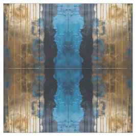 Blauw Goud Abstract Naadloos Patroon Stof