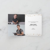 Blauw goud Afstuderen Manuscript dan nu Foto's Afs Aankondiging (Binnen)