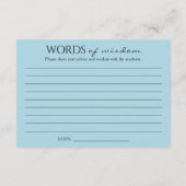 Blauw goud Afstuderen woorden van Afstuderen Informatiekaartje (Achterkant)