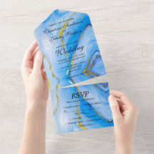 Blauw Goud Agaat Bruiloft