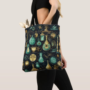 Blauw-goud-alchemie Tote Bag