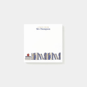 Blauw Goud Appel Boekenplank Gepersonaliseerde Doc Post-it® Notes