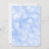 Blauw Goud Assepoester Prinses Quinceanera Kaart (Achterkant)