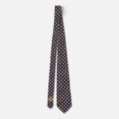 Blauw Goud Baseball Iconen Das (Achterkant)