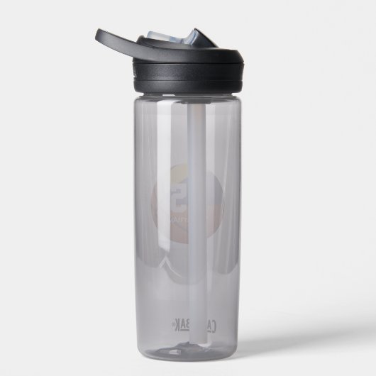 Blauw goud basketbal team kleuren jongens meisjes waterfles (Rechts)