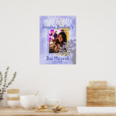 Blauw & Goud Bat Mitzvah Welkom Bord Poster (Keuken)