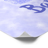 Blauw & Goud Bat Mitzvah Welkomstbord Poster (Hoek)