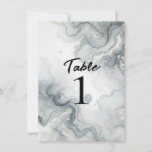 Blauw Goud Beachy Waterverf Strandnummers