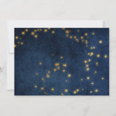 Blauw Goud Bereik de Sterren Hemelse Afstuderen Kaart (Achterkant)