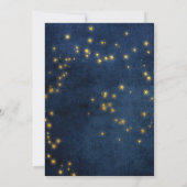 Blauw Goud Bereik de Sterren Hemelse Afstuderen Kaart (Achterkant)