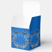 Blauw Goud Bloemen Vakantie Cadeaubox Bedankdoosjes (Geopend)