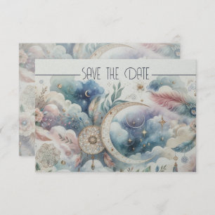 Blauw Goud Celestial Moon Save the Date