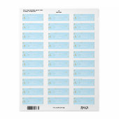 Blauw & Goud Confetti Stippen Modern Adreslabel Etiket (Full Sheet)