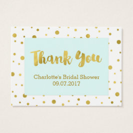 Blauw Goud Confetti Vrijgezellenfeest Favor Tags Visitekaartje
