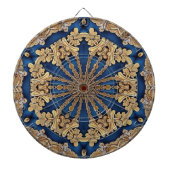 Blauw Goud Decoratief Dartbord (Voorkant)