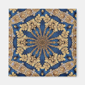 Blauw goud decoratieve magneet (Voorkant)