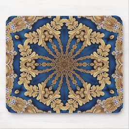 Blauw Goud Decoratieve Mousepad Muismat