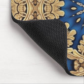 Blauw Goud Decoratieve Mousepad Muismat (Hoek)