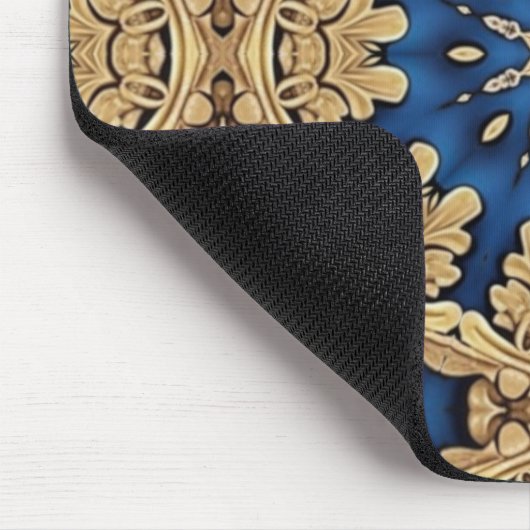 Blauw Goud Decoratieve Mousepad Muismat (Hoek)