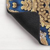 Blauw Goud Decoratieve Mousepad Muismat (Hoek)