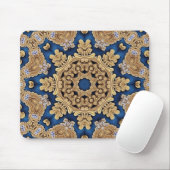 Blauw Goud Decoratieve Mousepad Muismat (Met muis)