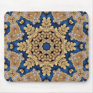 Blauw Goud Decoratieve Mousepad Muismat