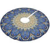 Blauw Goud Decoratieve Vakantieboom Rok Kerstboom Rok (Gekanteld)