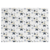 Blauw Goud Denim Kerstman Gepersonaliseerd Groot Cadeauzakje (Achterkant)