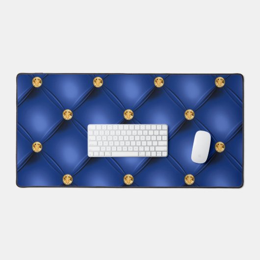 Blauw Goud Diamant Getuft Bureaumat (Keyboard & Muis)