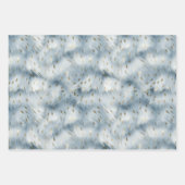 Blauw Goud Dierenprint Inpakpapier Vel (Voorkant)