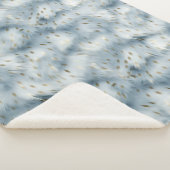 Blauw Goud Dierenprint Sherpa Deken (3/4)