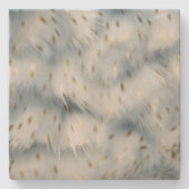 Blauw Goud Dierenprint Stenen Onderzetter (Voorkant)