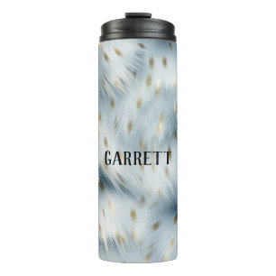 Blauw Goud Dierenprint Thermosbeker