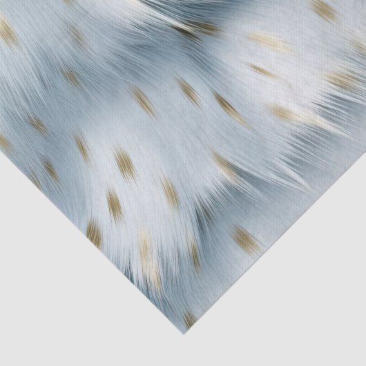 Blauw Goud Dierenprint Tissuepapier (Detail)