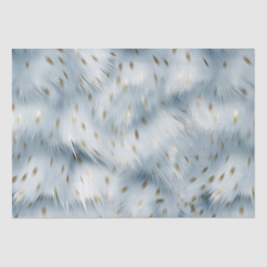 Blauw Goud Dierenprint Tissuepapier (Voorkant)