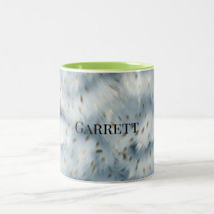 Blauw Goud Dierenprint Tweekleurige Koffiemok